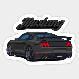 Rear Car Mustang black Sticker